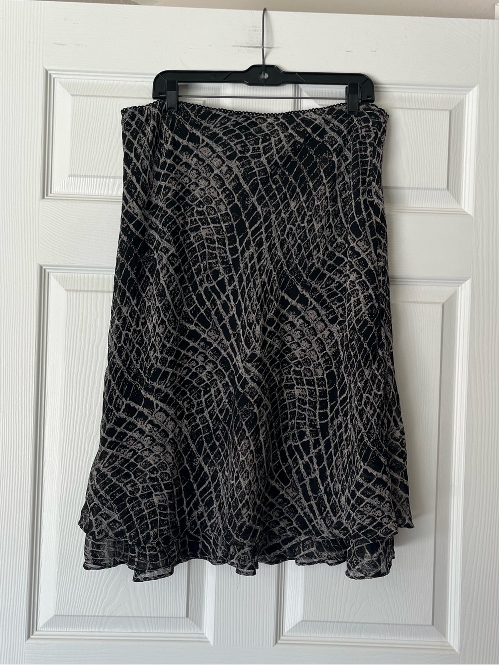 JM Collection Patterned Midi Skirt
